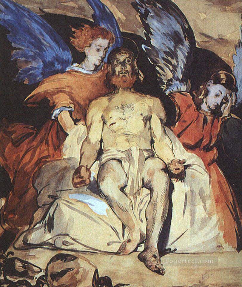 キリストと天使 写実主義 印象派 エドゥアール・マネ油絵